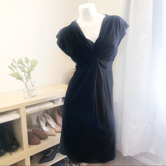 Old Navy Dresses & Skirts - 🏷 Old Navy Maternity Black Knot Scrunch Dress M